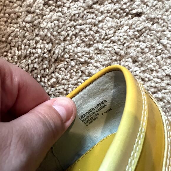 Franco Sarto Keen Yellow Ombre Leather Loafers Women's Size 7.5 Easy On & Off - Picture 10 of 11